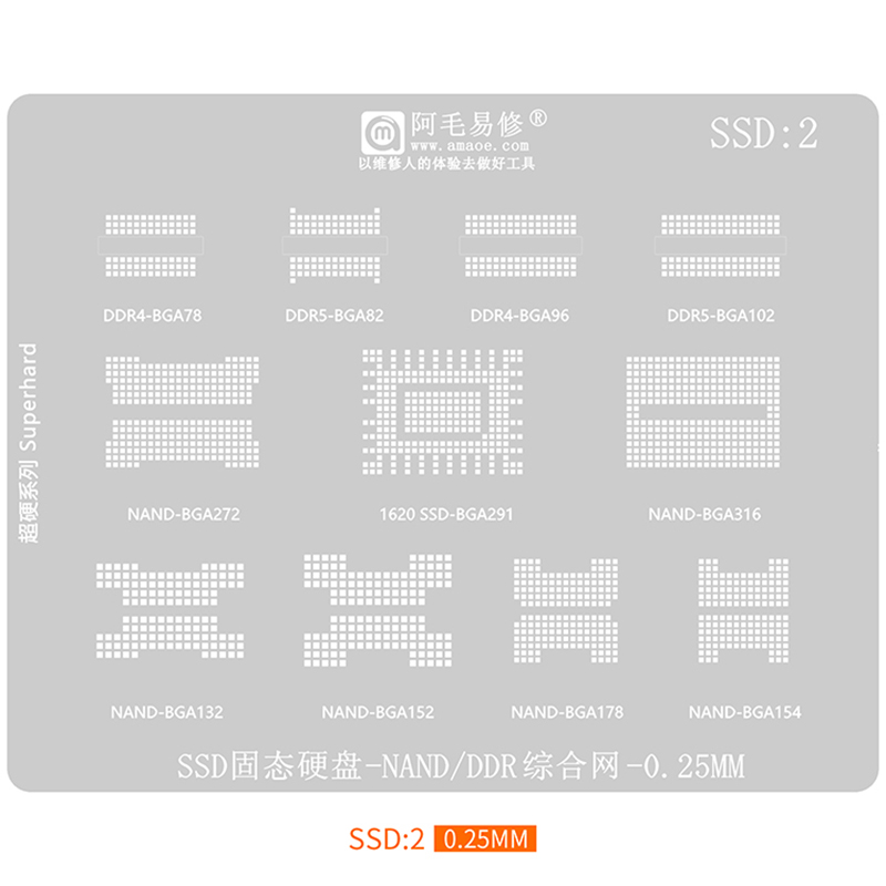 BGA Reballing Stencil for SSD  - огляд і ціна Ddr5 Kit