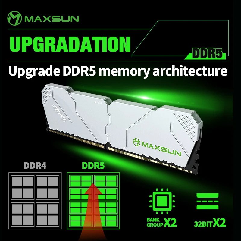 MAXSUN Heatsink Memoria RAM DD - огляд і ціна Ddr5 16Gb 6000Mhz