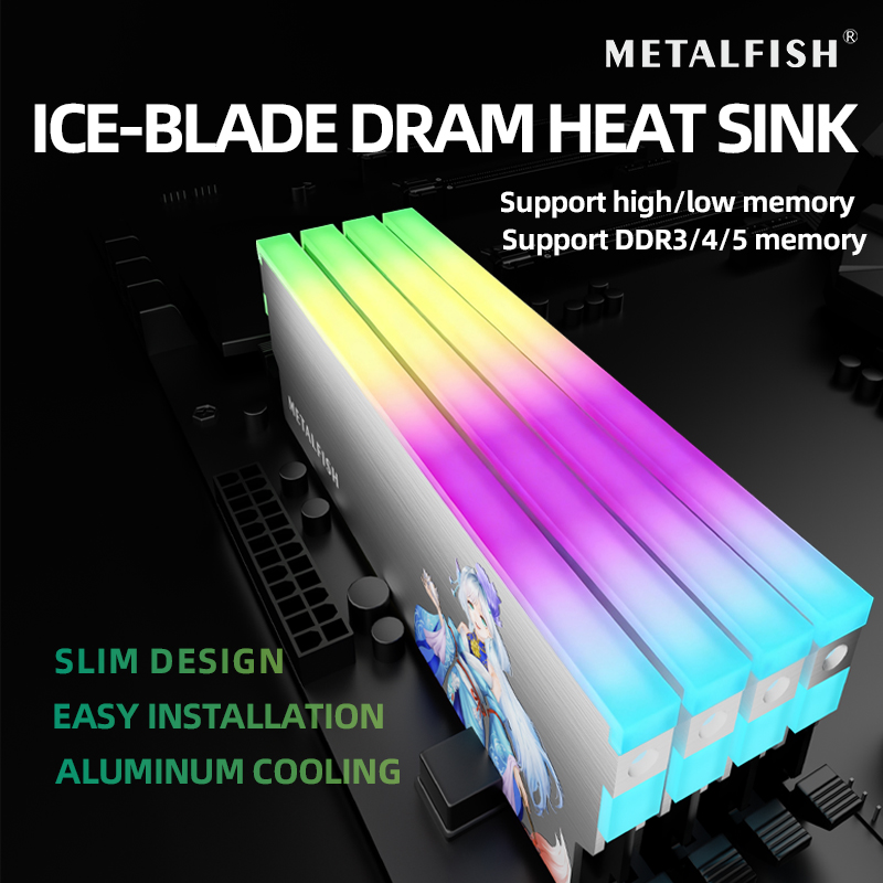 METALFISH DRAM Heatsink 5V-3PI - огляд і ціна Ddr5 Rgb Ram