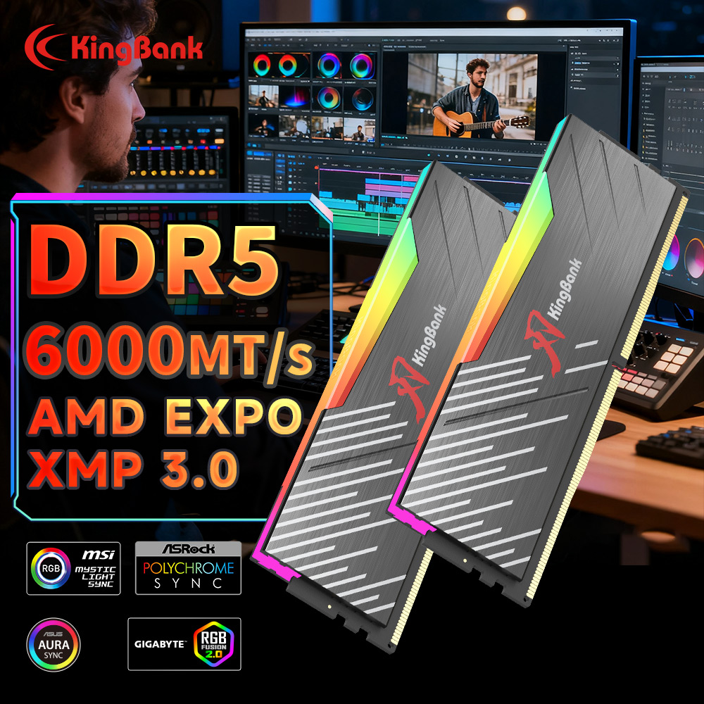 KingBank KRRB DDR5 RGB 16GB /1 - огляд і ціна Ddr5 16Gb 6000Mhz