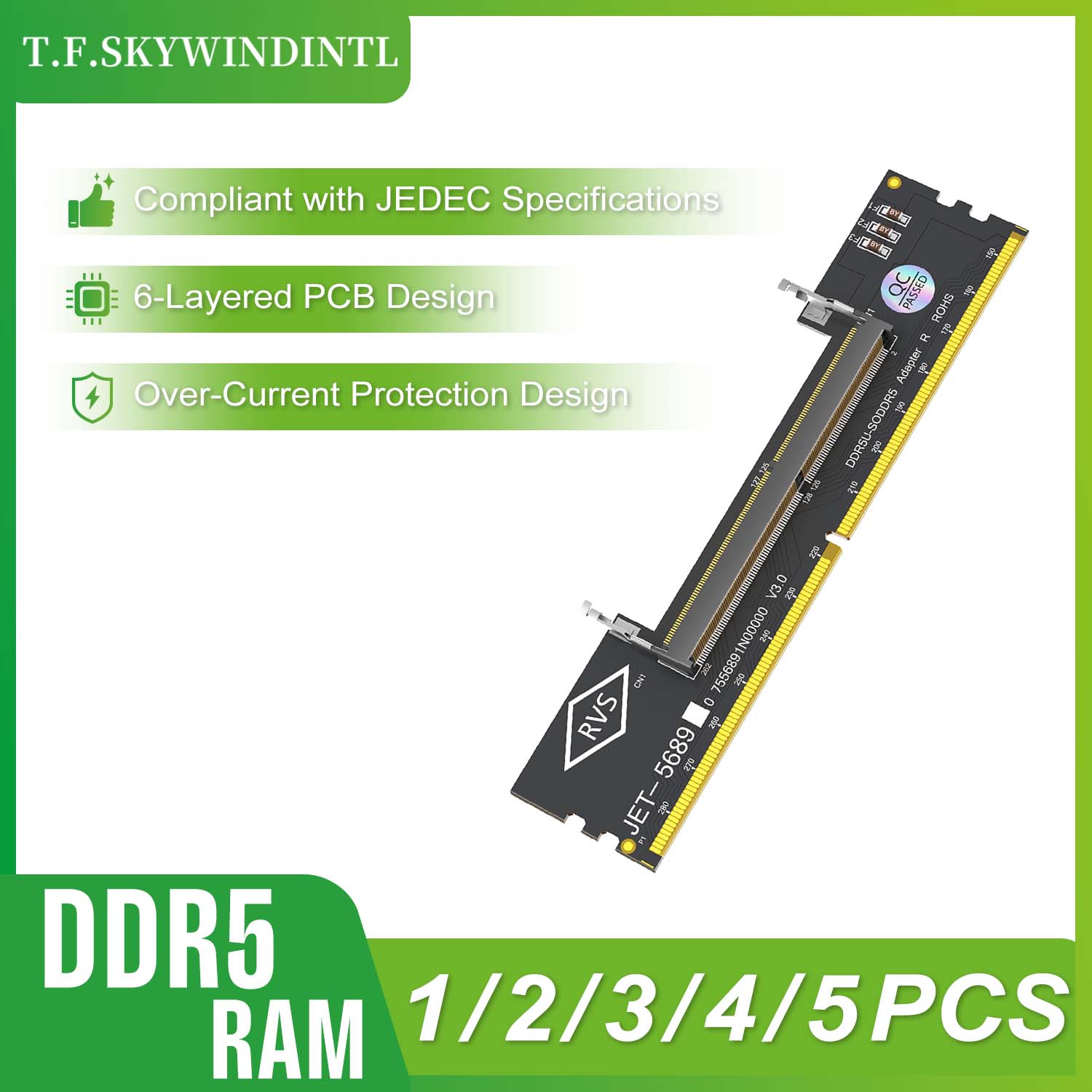 1/2/3/4/5PCS DDR5 Memory Modul - огляд і ціна Ddr5 Laptop Ram